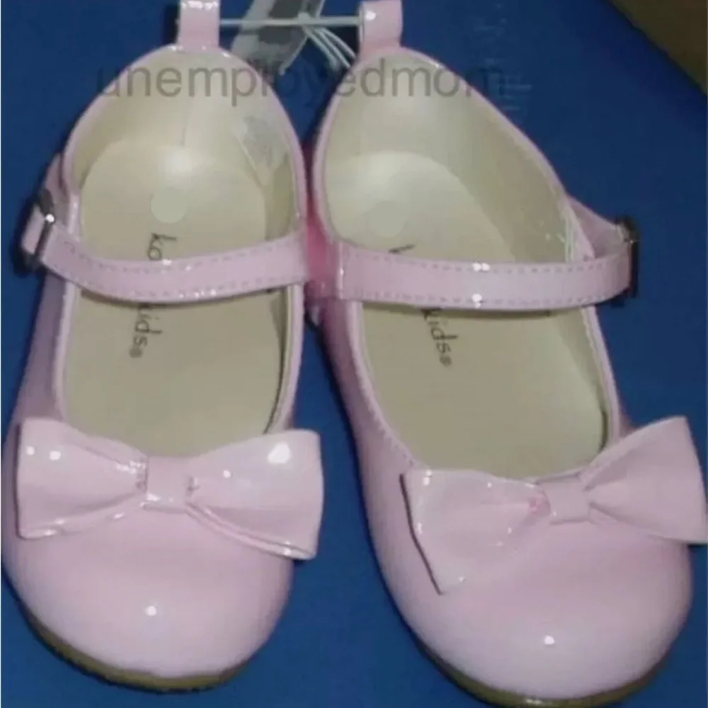 Pink Shoe Little Girls Dress Up Flat Shoes Party Wedding Dress Shoes Mary Jane